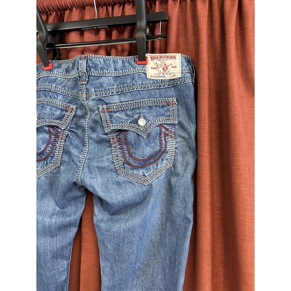 True Religion Size 44x30 Blue Denim Jeans Pants